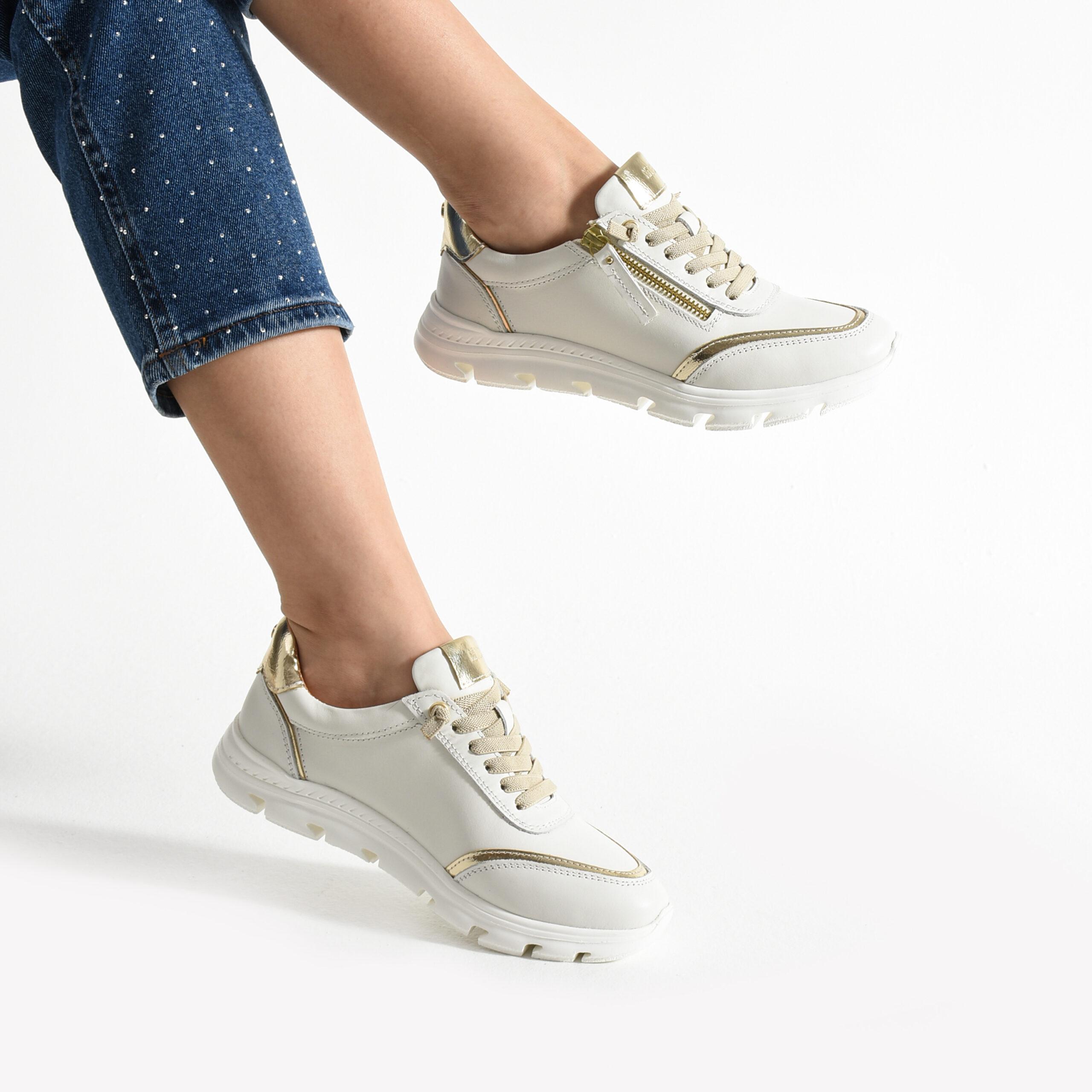 Pantofi sport albi din piele naturală Kumasi Pantofi sport albi din piele naturală Kumasi