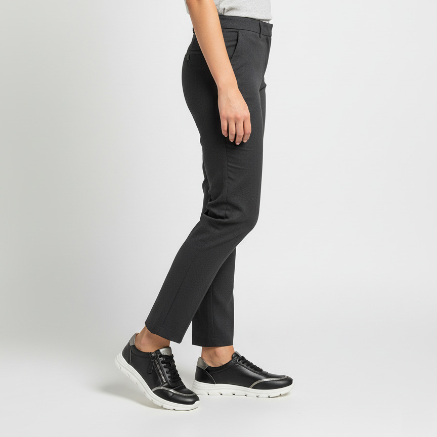 Pantofi sport de damă negri din piele naturală Kumasi Pantofi sport de damă negri din piele naturală Kumasi