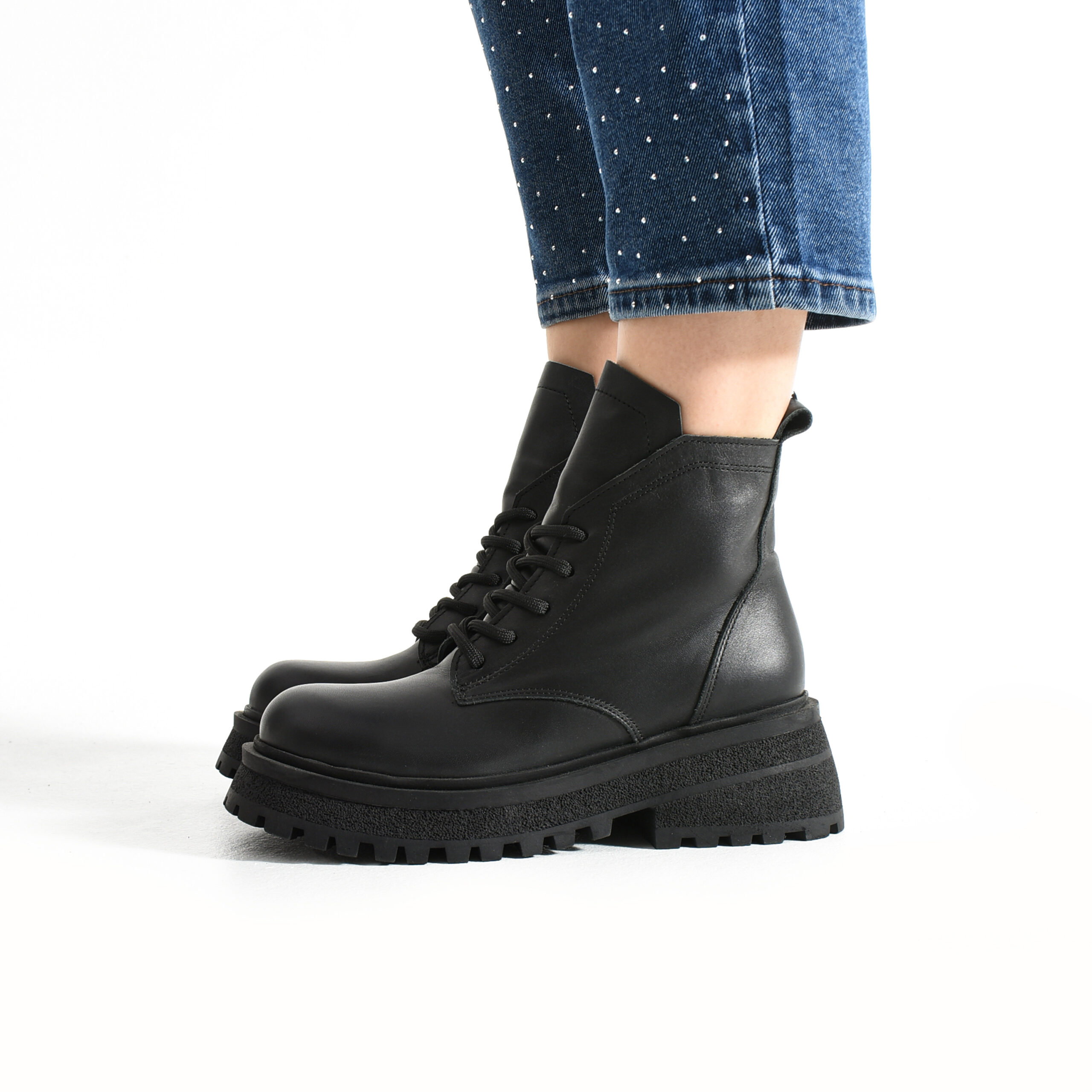 Botine negre din piele naturală Gondar Botine negre din piele naturală Gondar