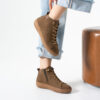 Botine sport maro pentru femei din nubuc Amazonia
