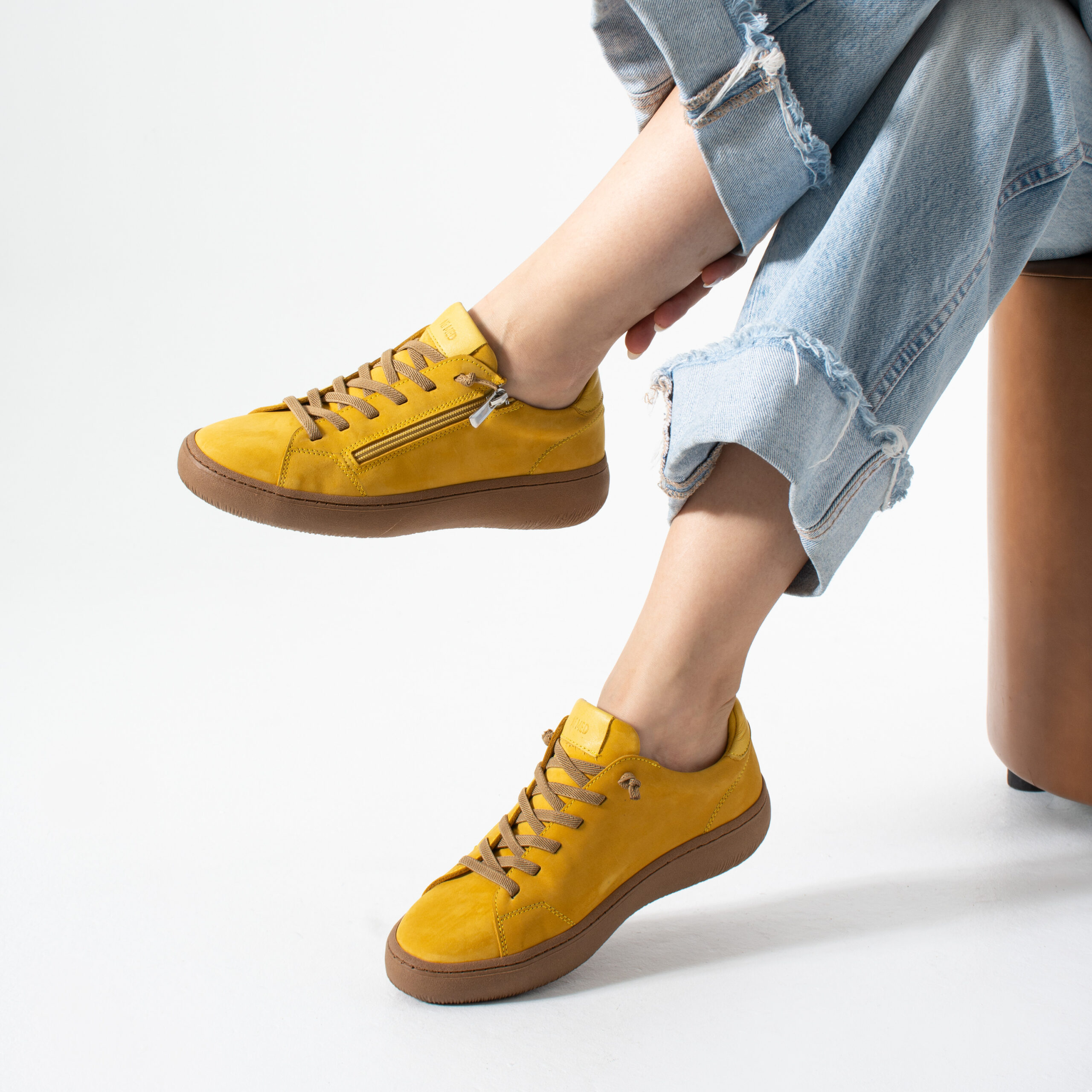 Pantofi sport damă din nubuc galben Gao Pantofi sport damă din nubuc galben Gao