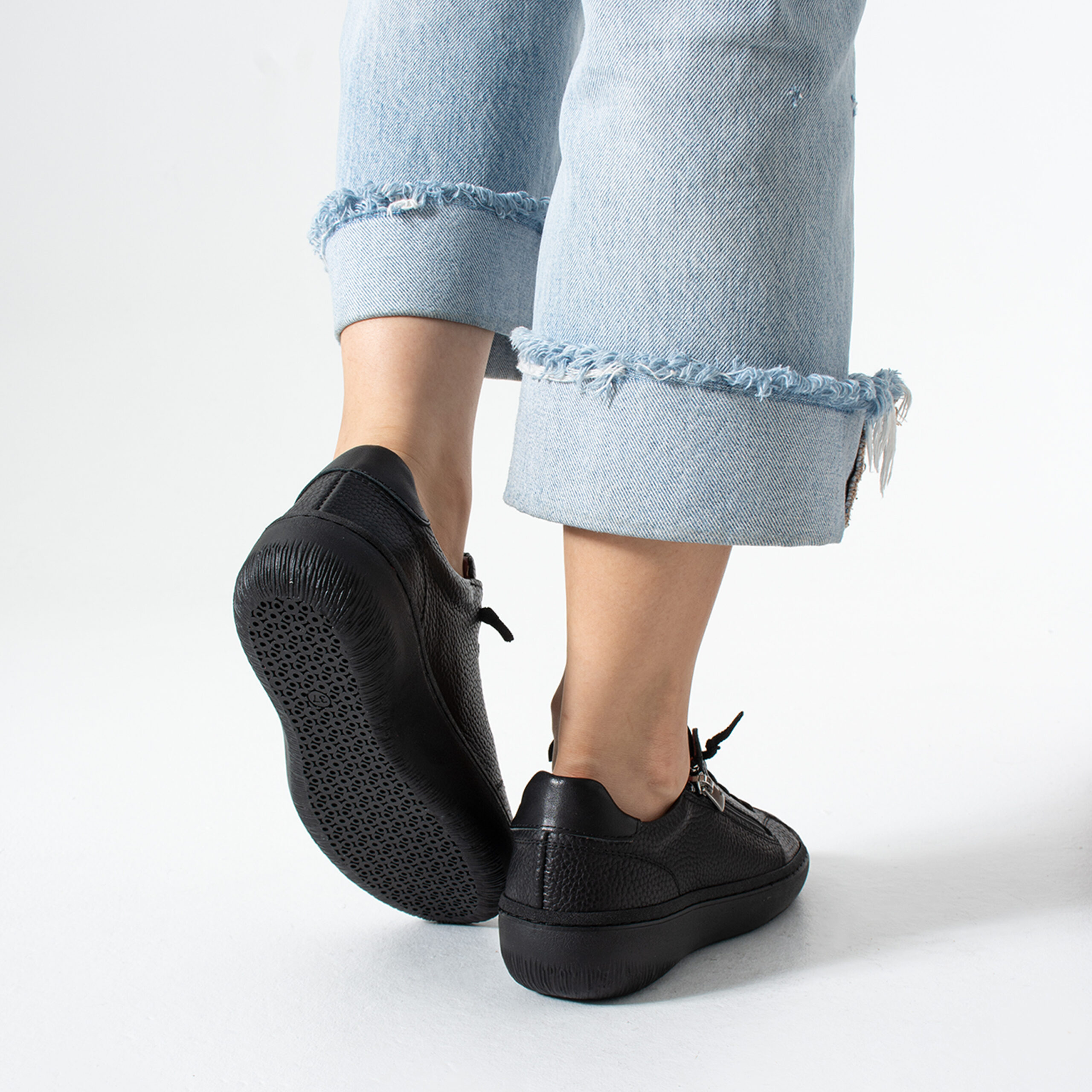 Pantofi sport de damă negri din piele naturală Gao Pantofi sport de damă negri din piele naturală Gao
