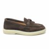 Mocasini de damă maro închis din piele întoarsă naturală Mombasa