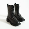 Botine negre din piele naturală Malik