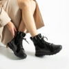 Botine sport negre din piele naturală și piele întoarsă Darius