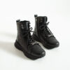 Botine sport negre din piele naturală Dalia