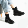 Botine sport negre damă din piele naturală Samira