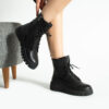 Botine sport negre din piele naturală Amara