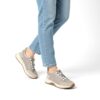 Sneakers damă bej-gri din piele naturală Camisha