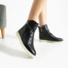 Botine casual negre din piele naturală Elmarie