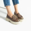 Mocasini leopard din piele naturală Amaya