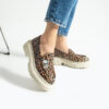 Mocasini leopard din piele naturală Amaya