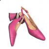 Pantofi eleganți de damă Aylin din piele naturală, cu toc mic, Ciclamen