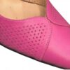 Pantofi eleganți de damă Aylin din piele naturală, cu toc mic, Ciclamen