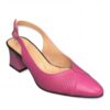 Pantofi eleganți de damă Aylin din piele naturală, cu toc mic, Ciclamen