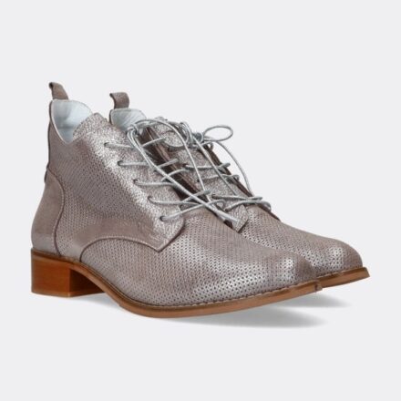 Botine de vară din piele naturală cu perforații Didi
