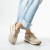 Sneakers damă bej din piele naturală Alondra