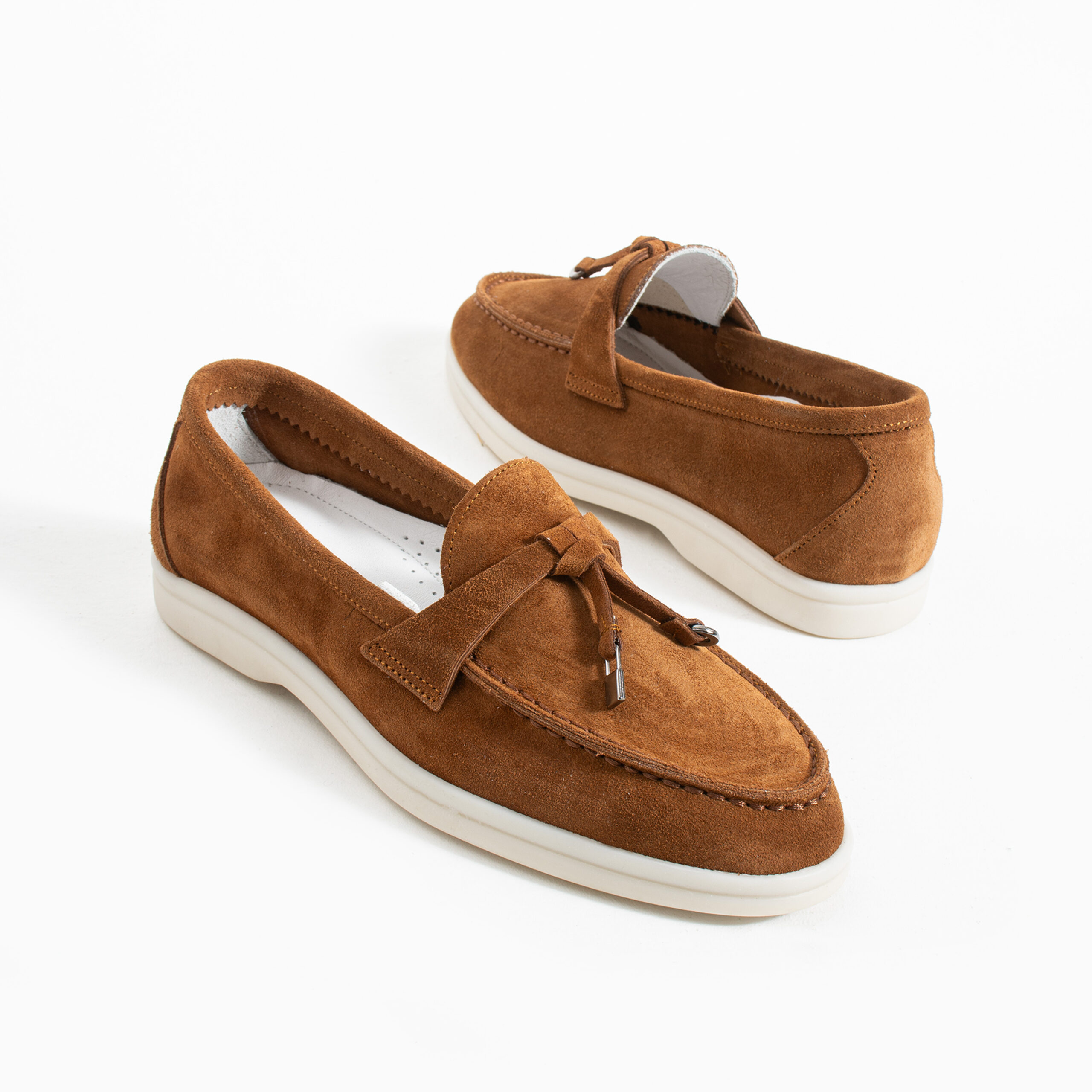 Mocasini de damă maro din piele întoarsă naturală Mombasa Mocasini de damă maro din piele întoarsă naturală Mombasa