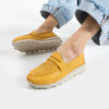 Pantofi casual galbeni damă din piele naturală Monica