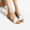 Sandale elegante joase din piele naturală Beatrice, maro