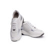 Sneakers albi de damă cu platformă din piele naturală Elia