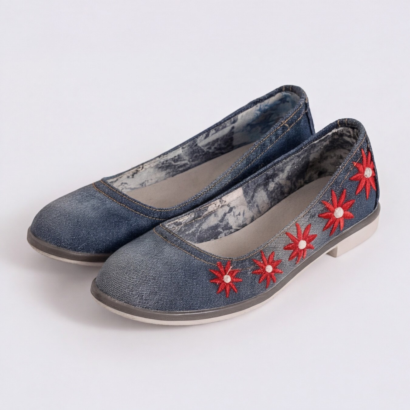 Balerini casual din denim pentru femei Dara Balerini casual din denim pentru femei Dara