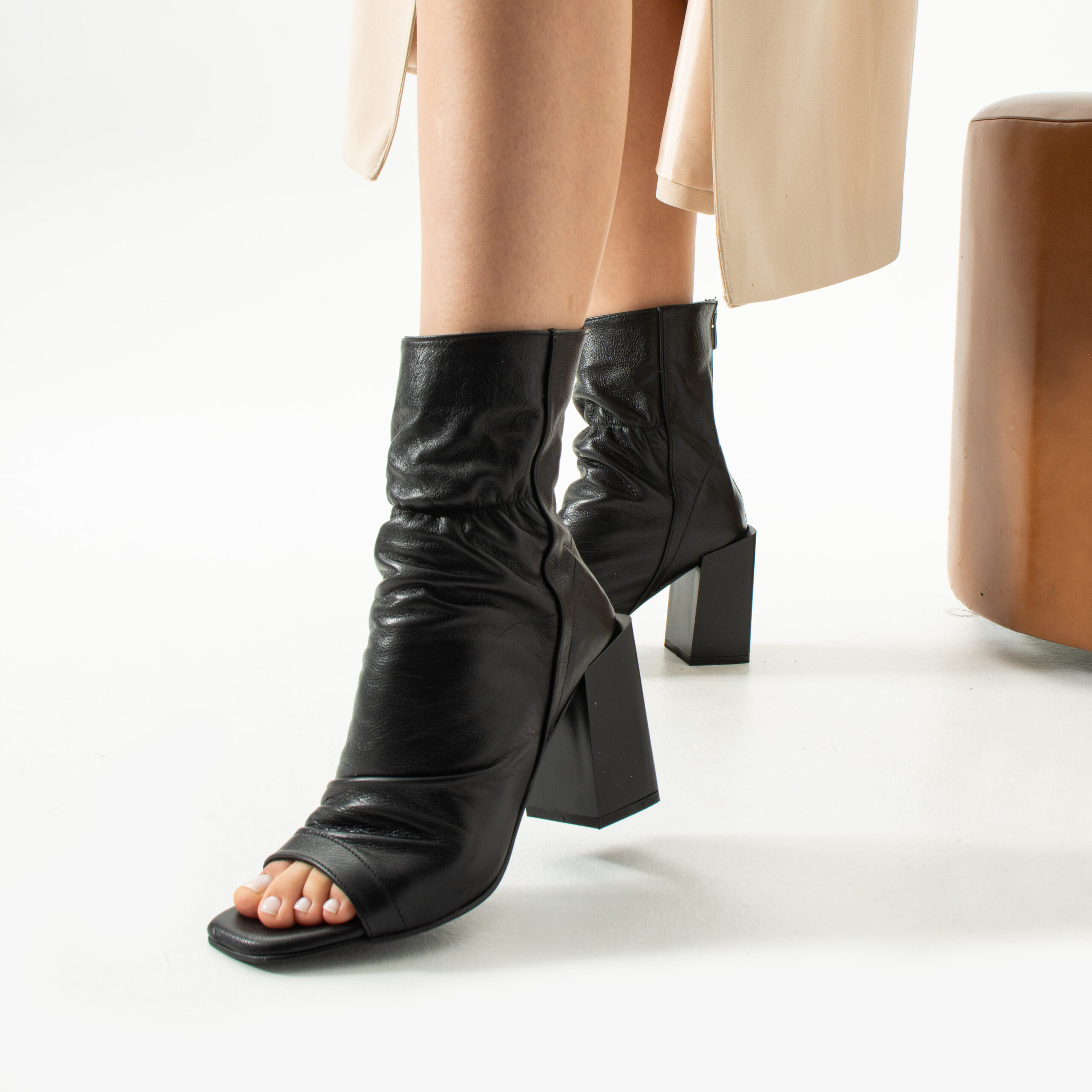 Botine de vară damă din piele naturală Zoya Botine de vară damă din piele naturală Zoya
