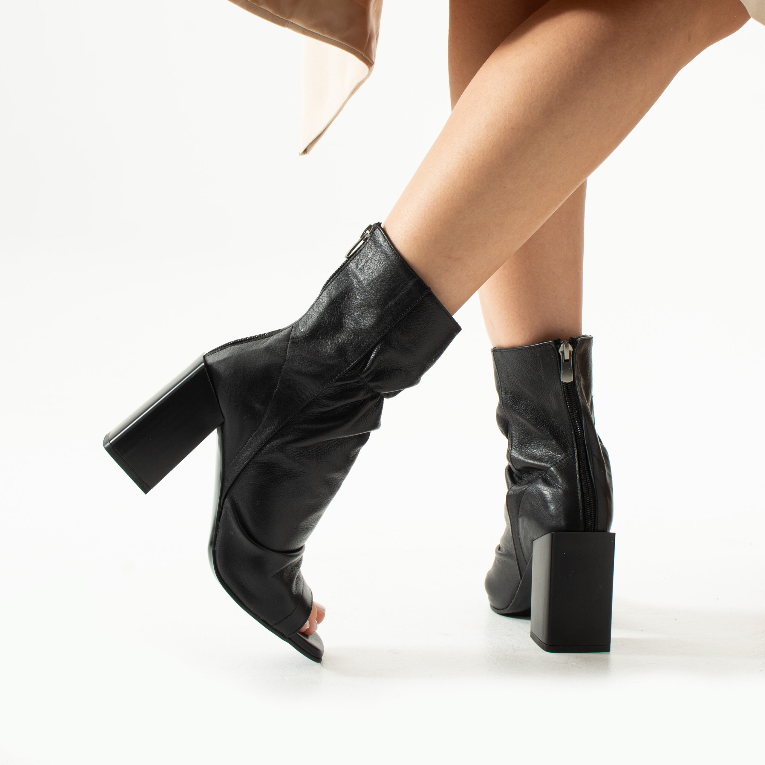 Botine de vară damă din piele naturală Zoya Botine de vară damă din piele naturală Zoya