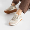 Sneakers damă perforați pe platformă din piele naturală Elia