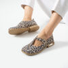 Pantofi Mary Jane leopard Zahara din piele naturală