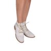 Botine albe de vară din piele naturală Estelle