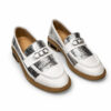 Loafers eleganți albi din piele naturală Florence