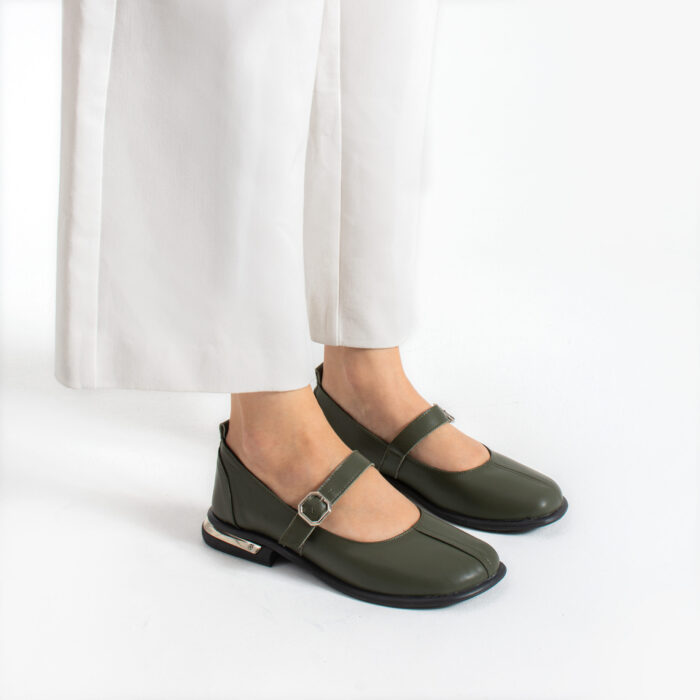 Pantofi casual de damă verzi din piele naturală Sofia