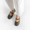 Pantofi casual de damă verzi din piele naturală Sofia