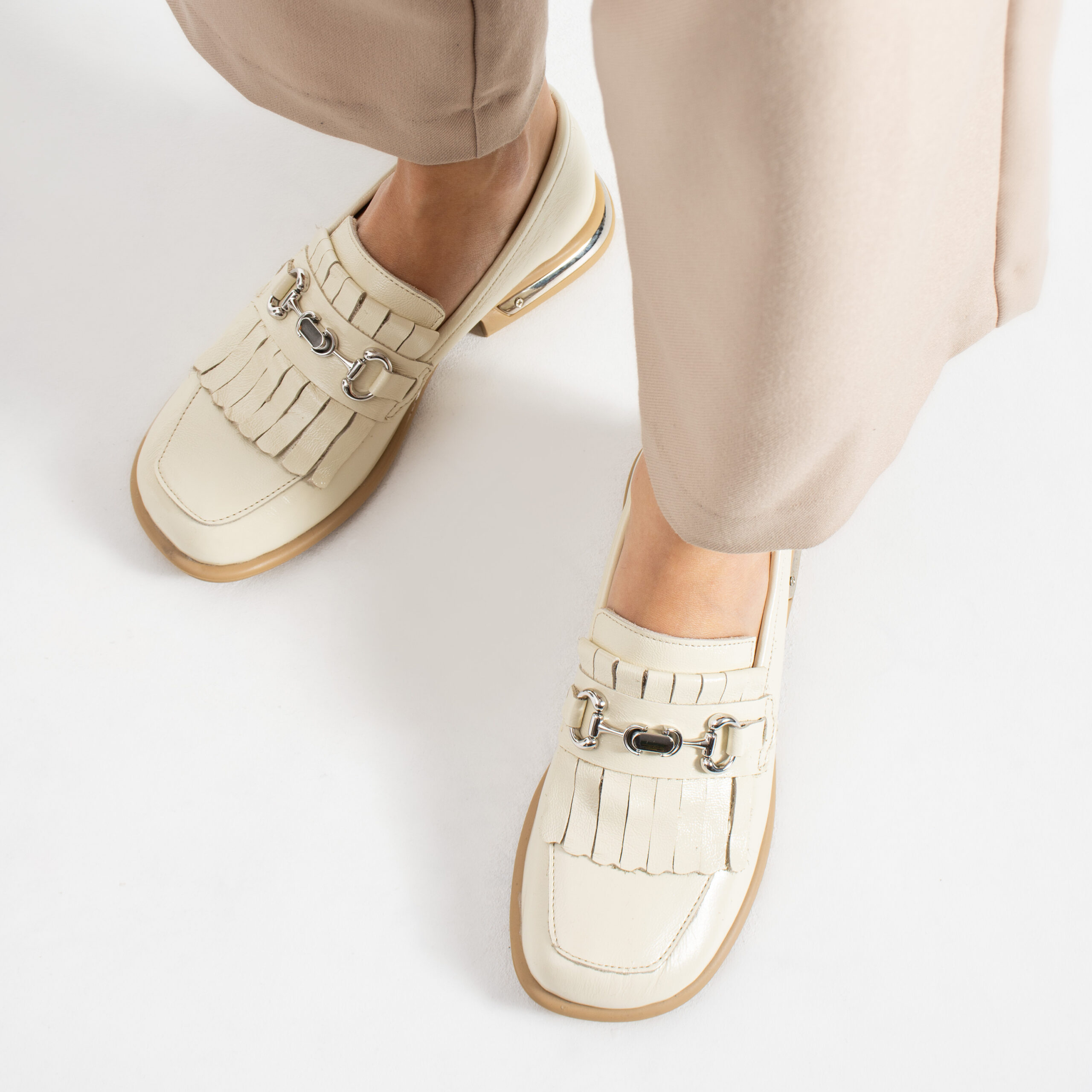 Mocasini damă bej din piele naturală Amanda Mocasini damă bej din piele naturală Amanda
