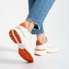 Sneakers albi Amber din piele naturală