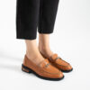 Loafers maro de damă din piele naturală April