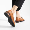 Loafers maro de damă din piele naturală April