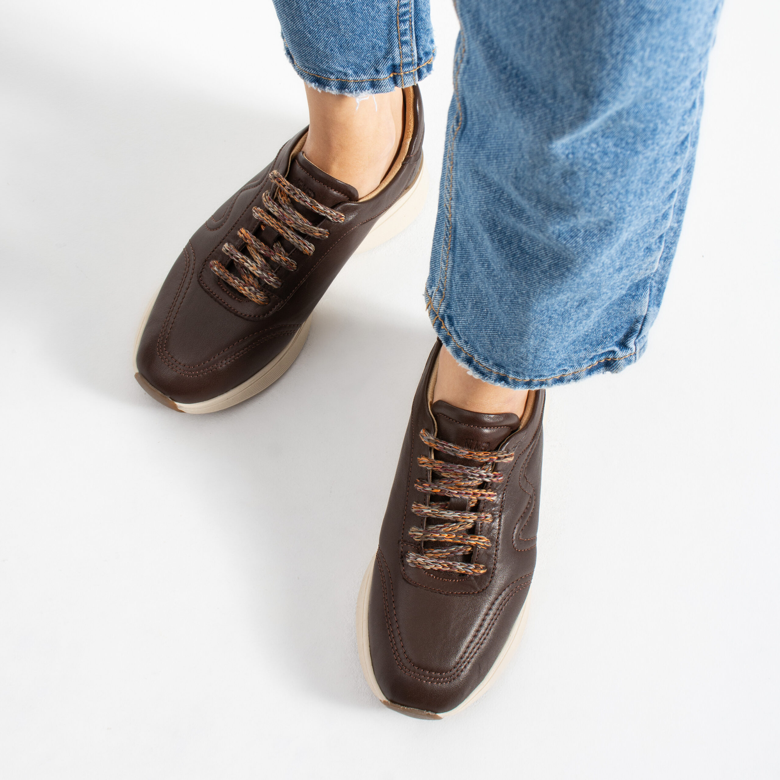 Sneakers damă maro din piele naturală Amelia Sneakers damă maro din piele naturală Amelia