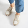 Sneakers damă bej din piele naturală Melody