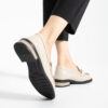 Loafers damă bej din piele naturală April