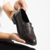 Loafers dama maro închis din piele naturală April