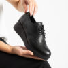 Pantofi negri din piele naturală cu platformă joasă Ashley