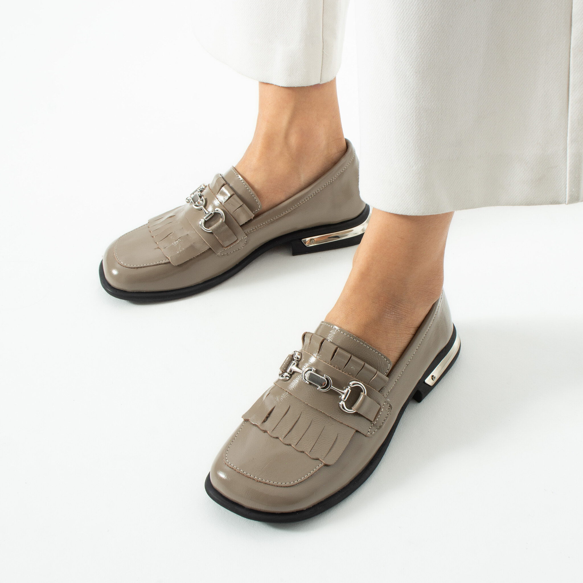Loafers damă din piele naturală lăcuită, vizoniu Taomina Loafers damă din piele naturală lăcuită, vizoniu Taomina