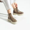 Botine Chelsea leopard din piele naturală Francesca