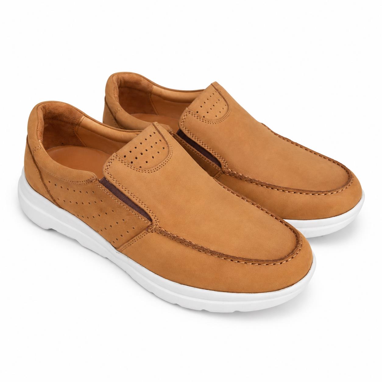 Pantofi casual maro Andrew din nubuc natural Pantofi casual maro Andrew din nubuc natural