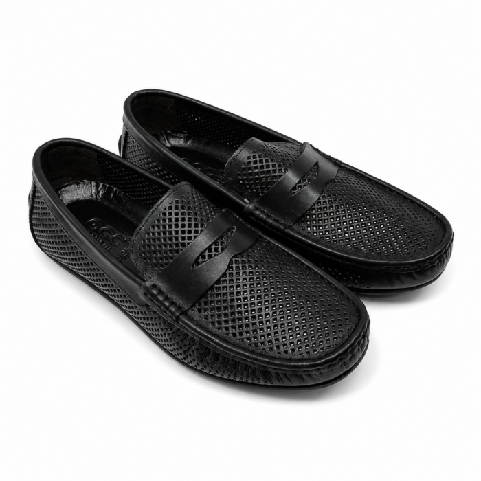 Mocasini bărbătești negri din piele naturală Hannover