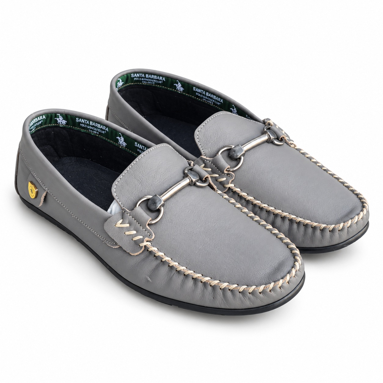 Mocasini bărbătești gri Roger din piele naturală Mocasini bărbătești gri Roger din piele naturală