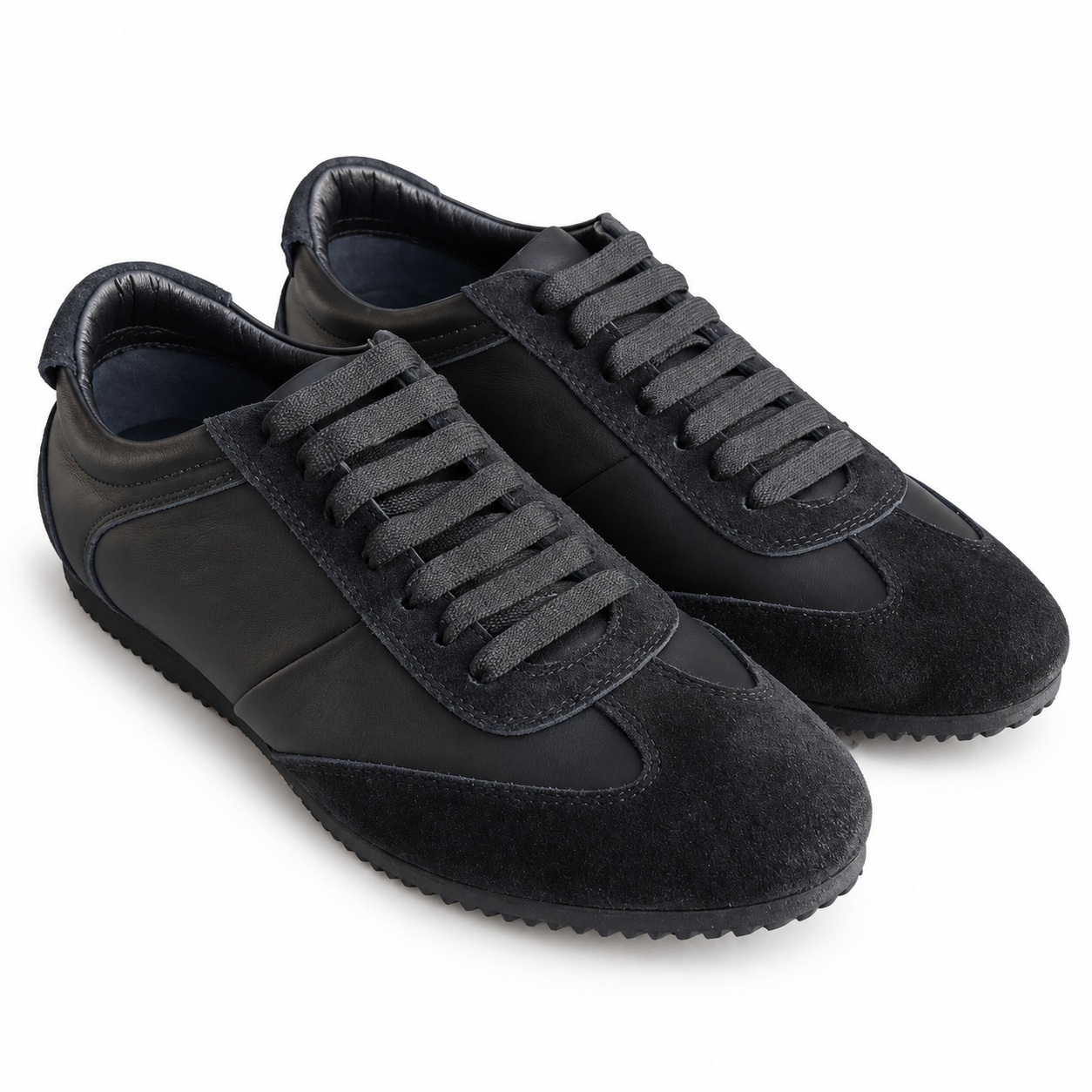 Adidași negri din piele naturală pentru bărbați Noel Adidași negri din piele naturală pentru bărbați Noel