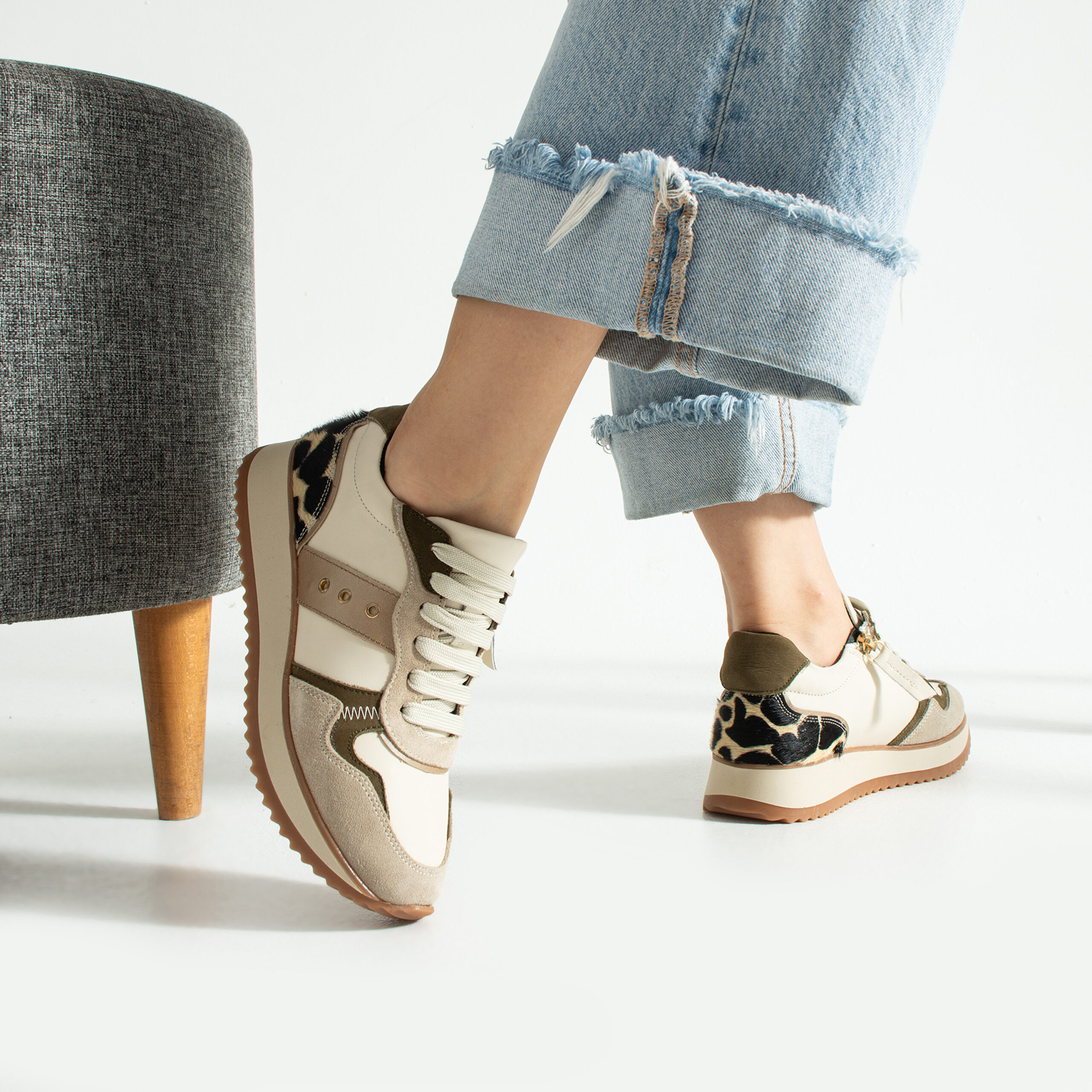 Sneakers damă bej din piele naturală Alexandria Sneakers damă bej din piele naturală Alexandria